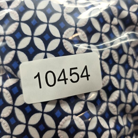 Womens APT.9 Blue & White Geometric Print Tunic Dress Short Sleeve Polyester XL - Picture 7 of 8